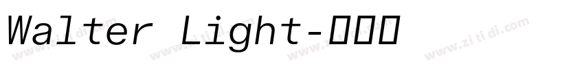 Walter Light字体转换